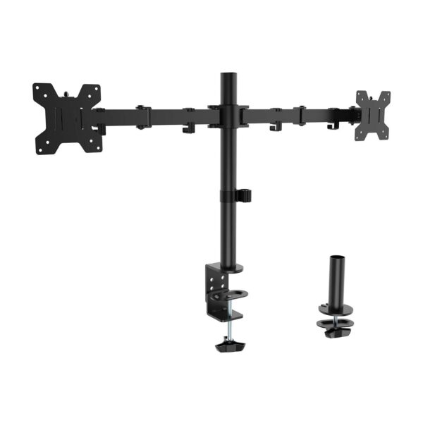 SOPORTE MONITOR MESA GIRA INCLI 10KG 2 BRAZOS 17-32 NEGRO AISENS DT32TSR-279