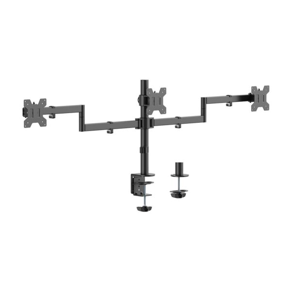SOPORTE MESA GIRA INCLI 3 MONITORES 10KG 2 BRAZOS 13-27 NEGRO AISENS DT27TSR-281
