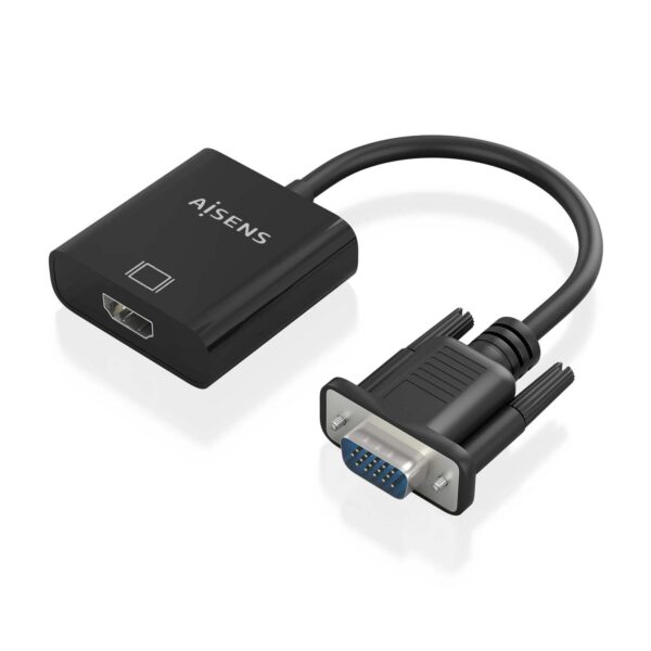 CONVERSOR SVGA+AUDIO A HDMI VGAM+JACKH+MicroBH-HDMI H NEGRO20CM AISENS A115-0873