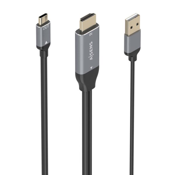 CONVERSOR ALU HDMI V2.0 A USB-C 4K60HZ HDMI M-USB-CM NEGRO 1.8M AISENS A109-0871