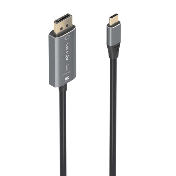 CONVERSOR ALU BIDIRECCIONAL USB-CM A DISPLAYPORT-M 8K NEGR 1.8M AISENS A109-0880