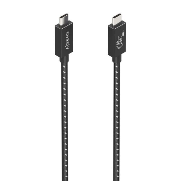 CABLE USB4 GEN3x2 ALU 8K60HZ 5A E-MARK USB-CM-CM NEGRO 1.0M AISENS A156-0867