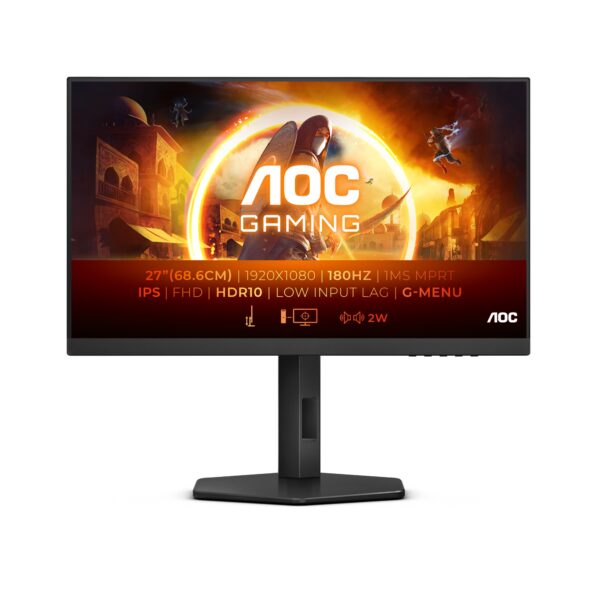 MONITOR 27 AOC GAMING 27G4XE FHD 180HZ 2HDMI 1DP MM NEGRO