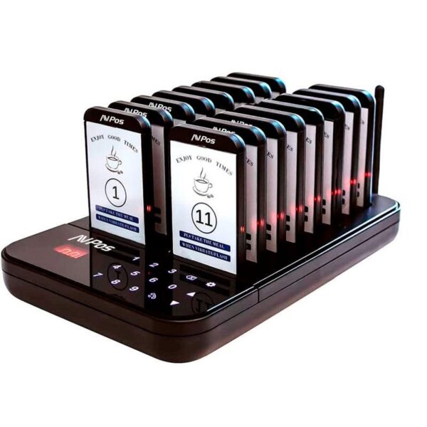 AVISADOR DE CLIENTES AVPOS 16 UDS + BASE DE CARGA 3YR GARANTIA AVP-AC-T16