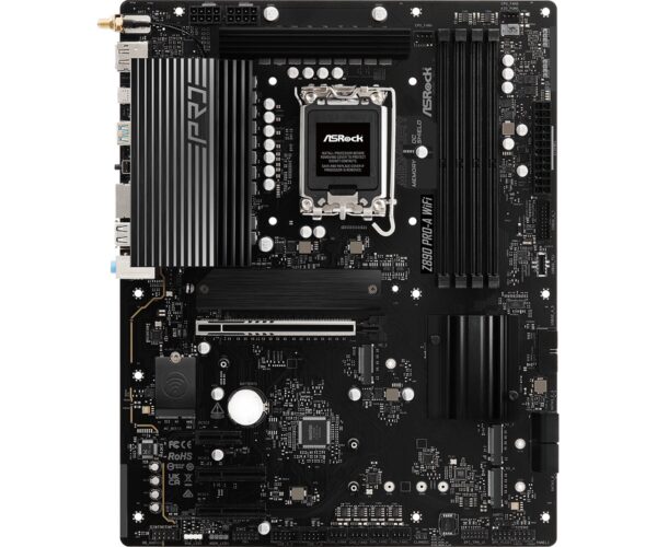 PB S1851 ASROCK Z890 PRO-A WIFI 4DDR5 PCI5.0 LAN2.5 4XSATA3 4XM2 HDMI DP ATX