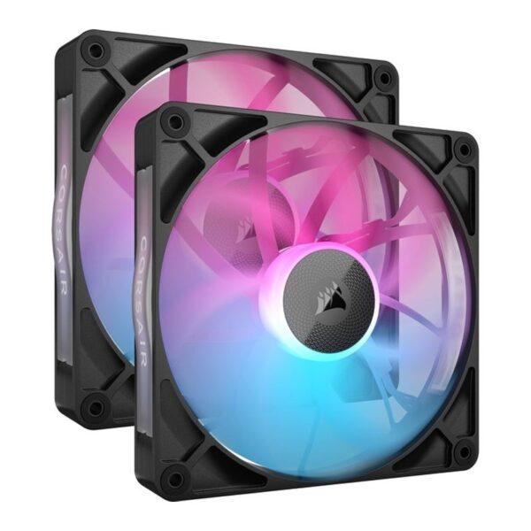 VENTILADOR CAJA ADICIONAL 14X14 CORSAIR RX140 ICUE LINK RGB BLACK PACK 2 UNIDADES