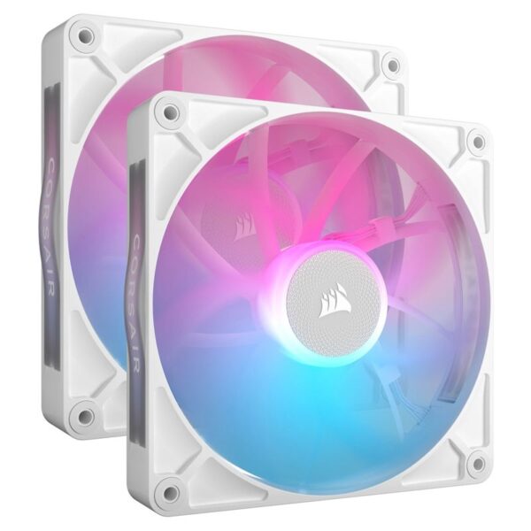 VENTILADOR CAJA ADICIONAL 14X14 CORSAIR RX140 ICUE LINK RGB WHITE PACK 2 UNIDADES