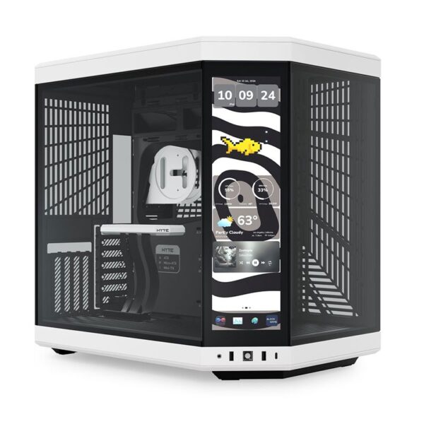 CAJA ATX SEMITORRE HYTE Y70 TOUCH INFINITE NEGRA BLANCA CS-HYTE-Y70TTI-WB
