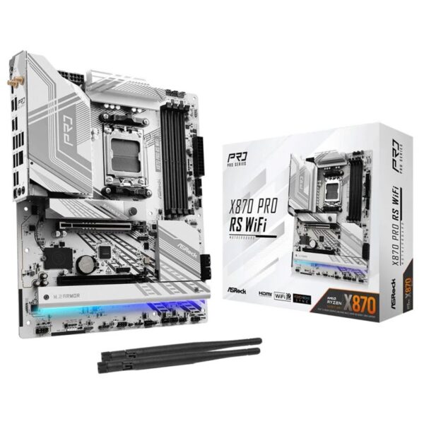 PB AMD SAM5 ASROCK X870 PRO RS WIFI 4DDR5 PCIE 4SATA3 1HDMI 4USB3 4USB2 M2 EATX