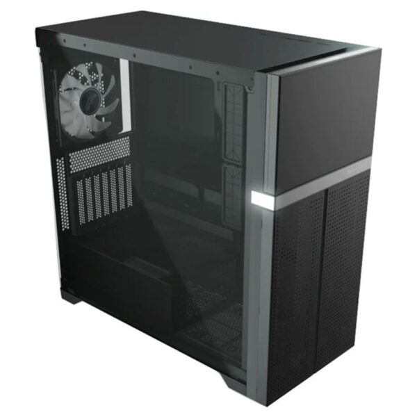 CAJA ATX SEMITORRE VALKYRIE VK02 LITE CRISTAL TEMPLADO NEGRA