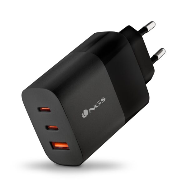CARGADOR NGSDE PARED ULTRARRAPIDO DE 65W CON 3 PUERTOS  2 USB-C + USB-A
