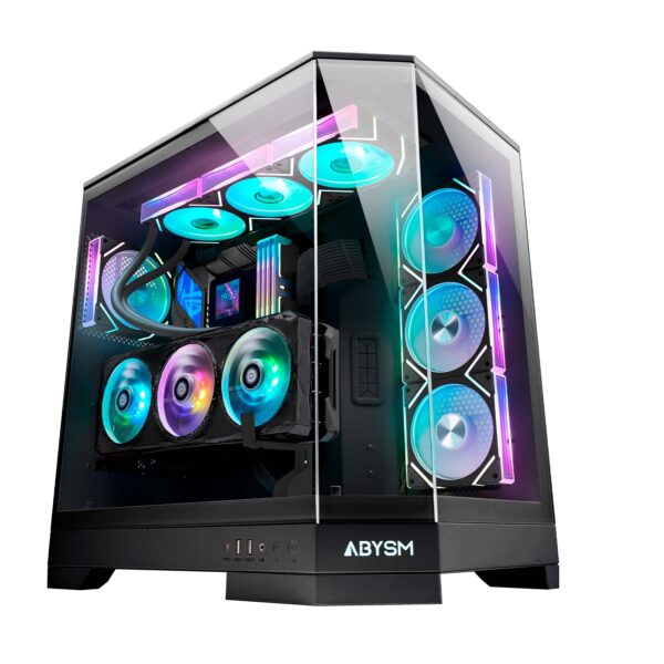 CAJA E-ATX DANUBE SAVA H600-BLACK ARGB-TEMPERED GLASS- 4x FAN 12CM PWM ARGB ABYSM