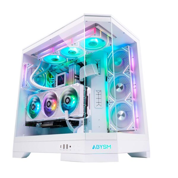 CAJA E-ATX DANUBE SAVA H600-WHITE ARGB-TEMPERED GLASS- 4xFAN 12CM PWM ARGB ABYSM