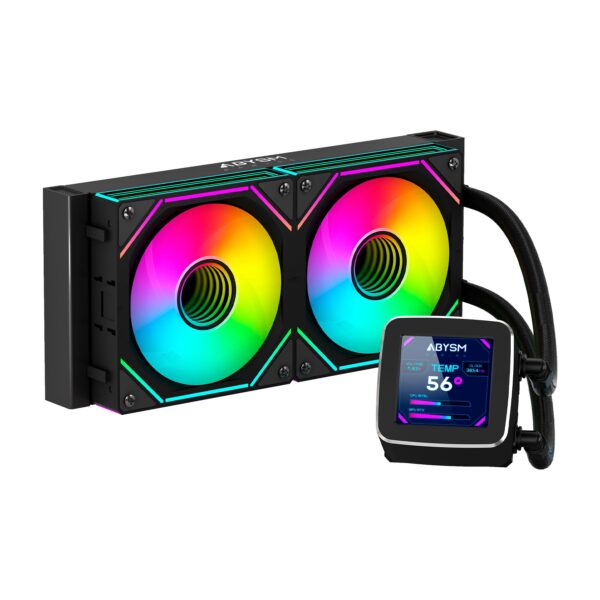 REFRIGERACION LIQUIDA CPU OCEANIC LCD 2.8 240 BLACK ARGB ABYSM
