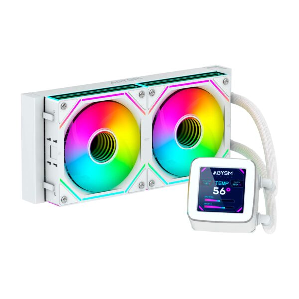 REFRIGERACION LIQUIDA CPU OCEANIC LCD 2.8 240 WHITE ARGB ABYSM