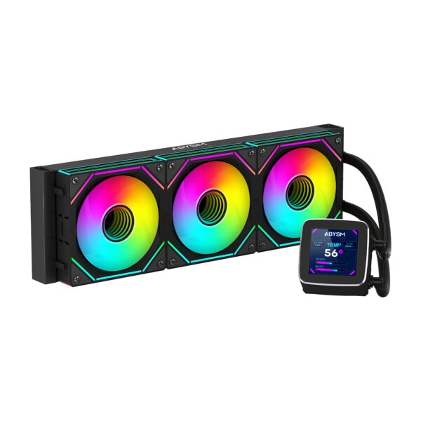 REFRIGERACION LIQUIDA CPU LIQUID COOLING OCEANIC LCD 2.8 360 BLACK ARGB ABYSM