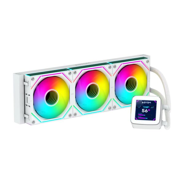 REFRIGERACION LIQUIDA CPU LIQUID COOLING OCEANIC LCD 360 WHITE ARGB ABYSM