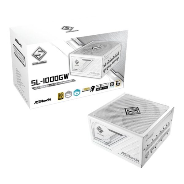 FUENTE ALIMENTACION ATX 1000W ASROCK SL-1000GW WHITE 80+ GOLD MODULAR ATX 3.1