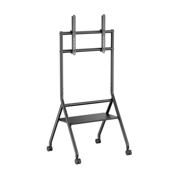 SOPORTE PANTALLA SUELO ECO RUEDA BANDEJA 80KG 37-86 NEGRO AISENS FT86FE-329