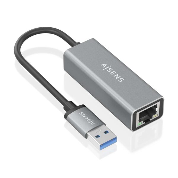 CONVERSOR USB 3.0 A ETHERNET GIGABIT 10 100 1000 MBPS GRIS 15CM AISENS A106-0897