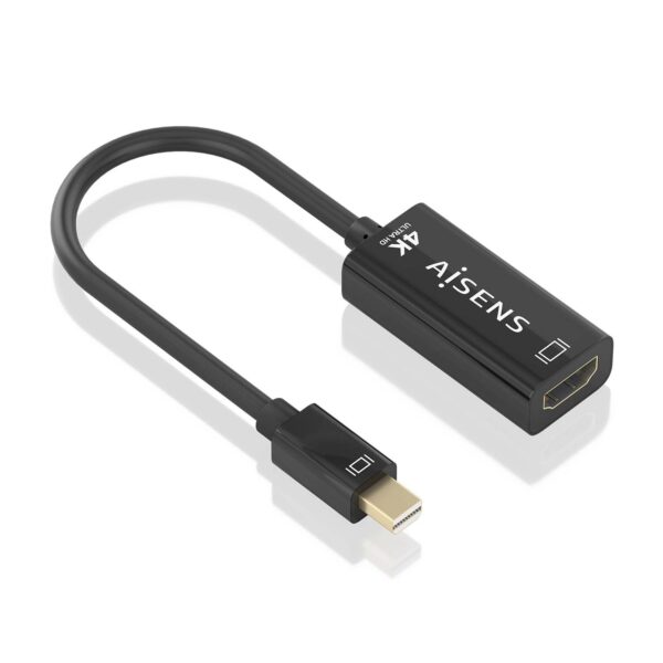 CONVERSOR MINI DP A HDMI 4K60HZ MINI DPM-HDMIH NEGRO 15CM AISENS A125-0904