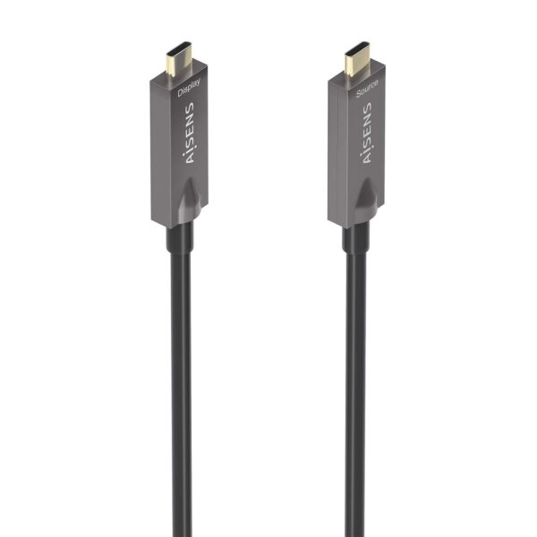 CABLE USB 3.1 GEN2 10GBPS AOC 4K 3A E-MARKER CM-CM NEGRO 10M AISENS A157-0882