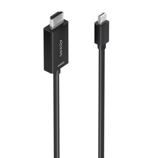 CABLE CONVERSOR MINI DP A HDMI 4K60HZ MINI DPM-HDMIM NEGRO 2.0M AISENS A125-0888