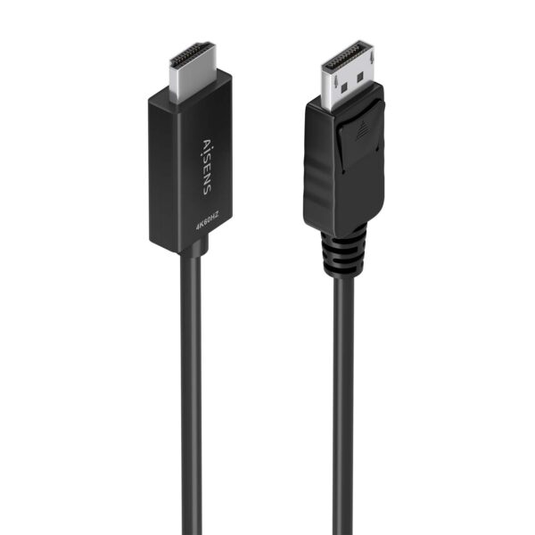 CABLE CONVERSOR DISPLAYPORT A HDMI 4K60HZ DPM-HDMIM NEGRO 1.0M AISENS A125-0892