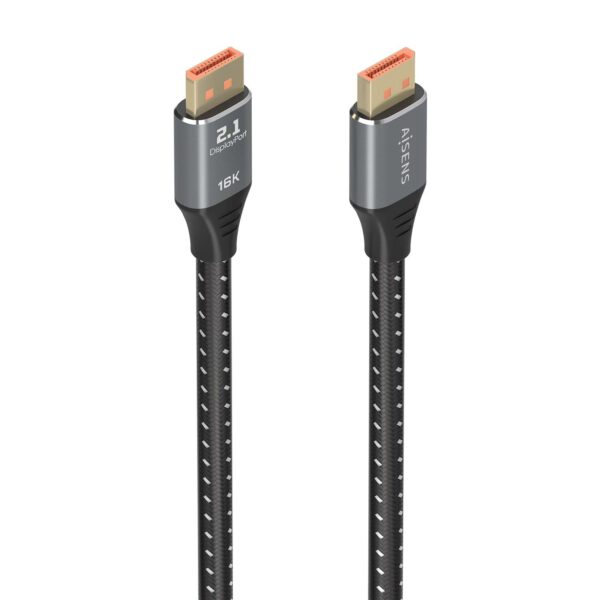 CABLE DISPLAYPORT V2.1 16K60HZ 80GBPS DPM-DPM NEGRO 1.5M AISENS A158-0902