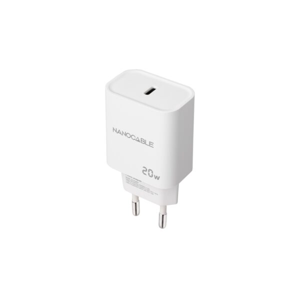 CARGADOR USB-C PD 20W BLANCO NANOCABLE 10.10.2005