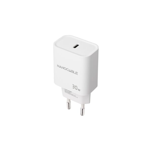 CARGADOR USB-C PD 30W BLANCO NANOCABLE 10.10.2009