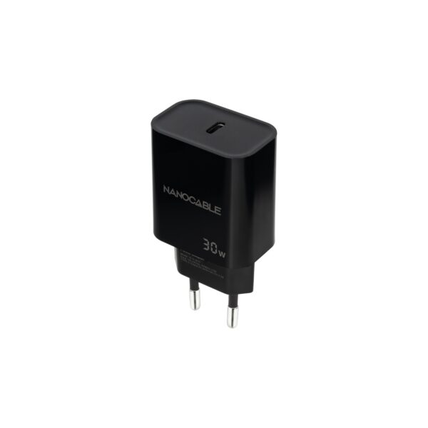 CARGADOR USB-C PD 30W NEGRO NANOCABLE 10.10.2010