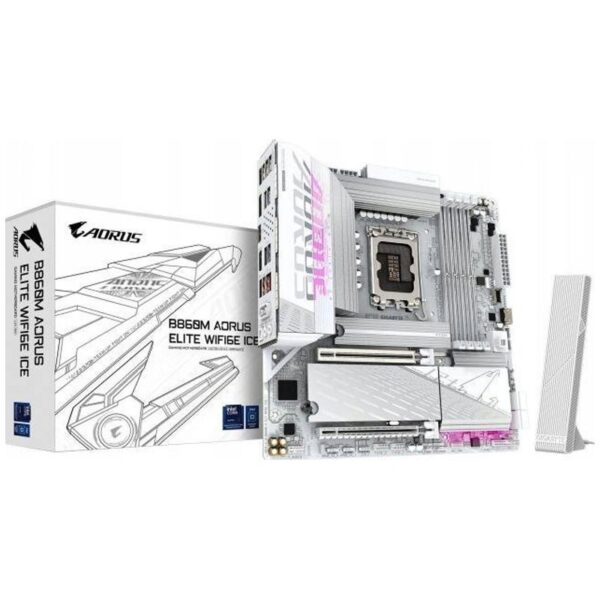 PB S1851 GIGABYTE B860M A ELT WF6E ICE 4DDR5 4SATA6 M2 HDMI DP MATX