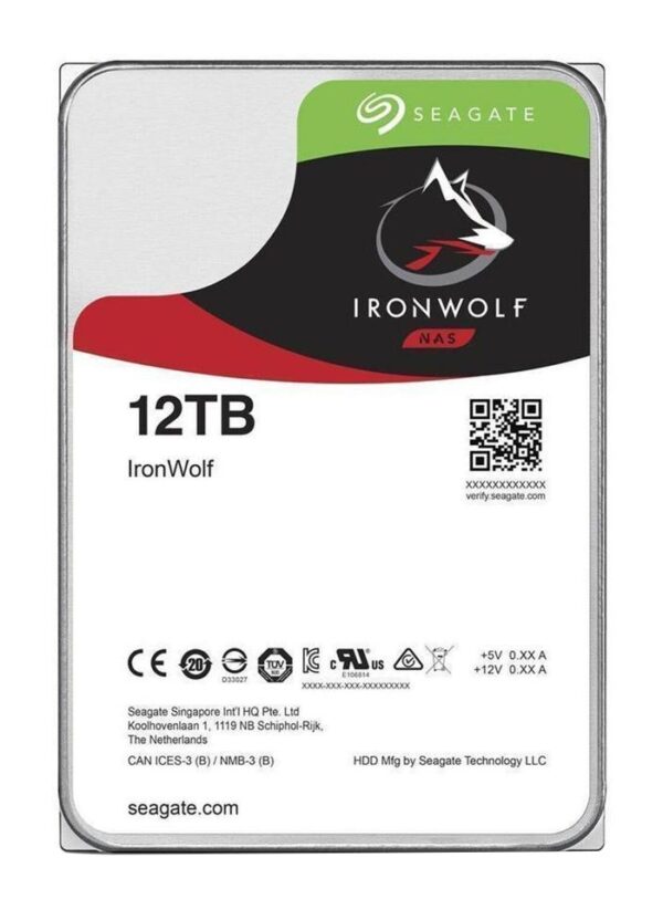 HD  SATA III 12TB SEAGATE 7200RPM 256MB NAS IRONWOLF ST12000VN0008