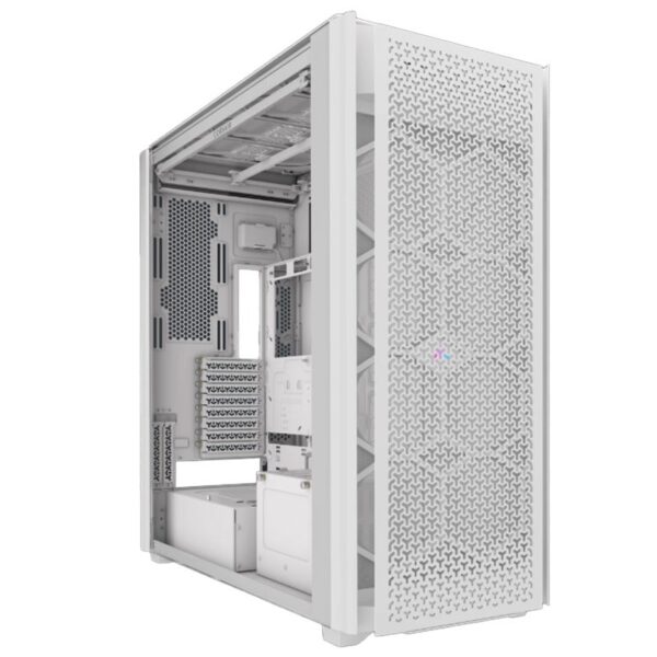 CAJA ATX SEMITORRE CORSAIR ICUE 9000D AIRFLOW CRISTAL TEMPLADO BLANCA