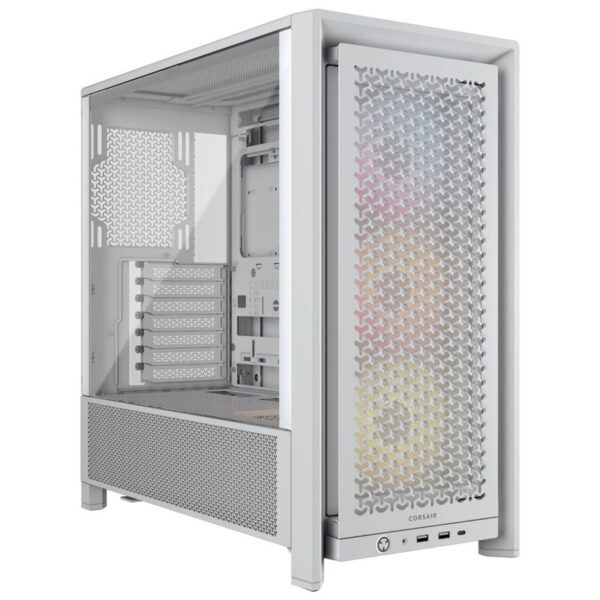 CAJA ATX SEMITORRE CORSAIR FRAME 4000D RS ARGB CRISTAL TEMPLADO BLANCA