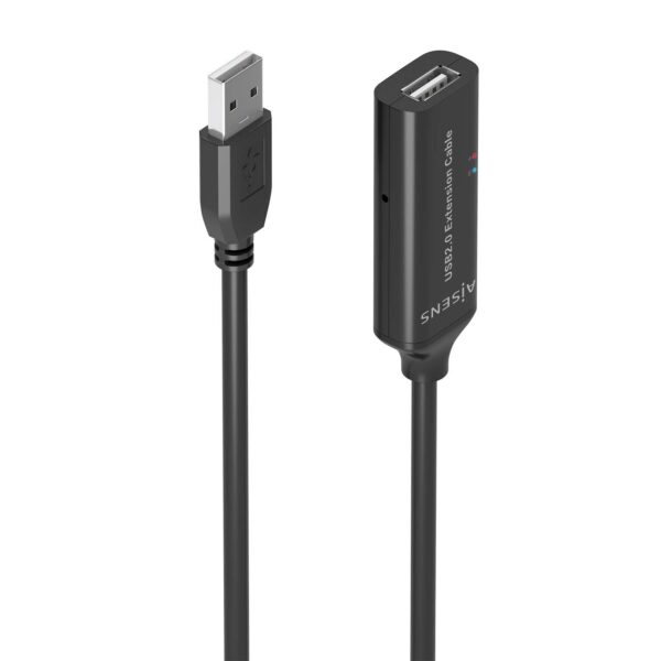 CABLE USB 2.0 PROLONGADOR CON AMPLIFICADOR AM-AH NEGRO 5.0M AISENS A101-0914