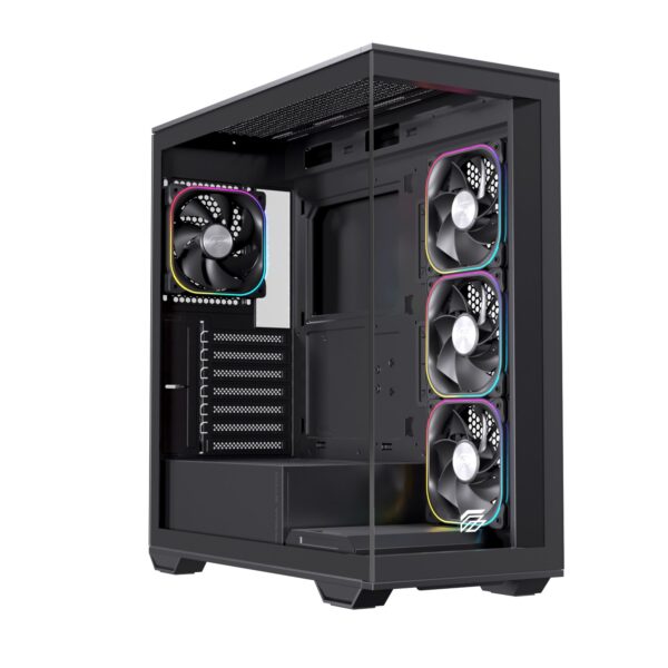 CAJA ATX SEMITORRE EINAREX S700 RGB 4 FANS NEGRA EXCS-PR-700R-B