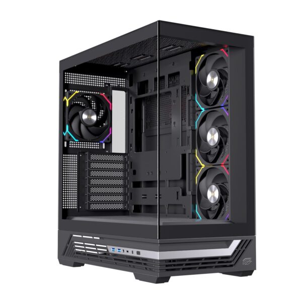CAJA ATX SEMITORRE EINAREX S800 RGB 4 FANS NEGRA EXCS-PR-800R-B