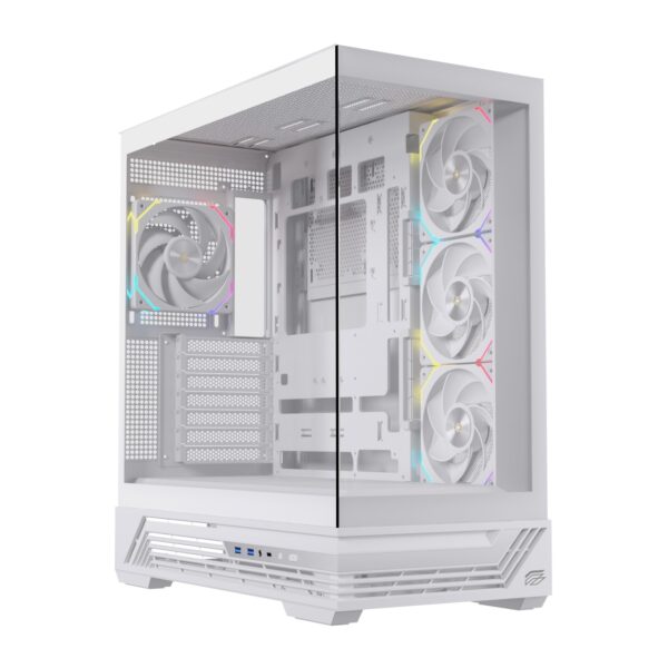 CAJA ATX SEMITORRE EINAREX S800 RGB 4 FANS BLANCA EXCS-PR-800R-W