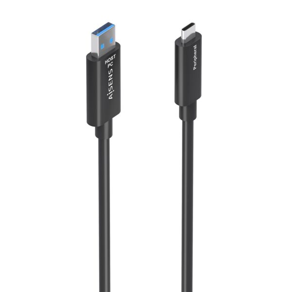 CABLE USB3.2 GEN2x1 10GBPS AOC SOLO DATOS USB-AM-CM NEGRO 40M AISENS A157-0927