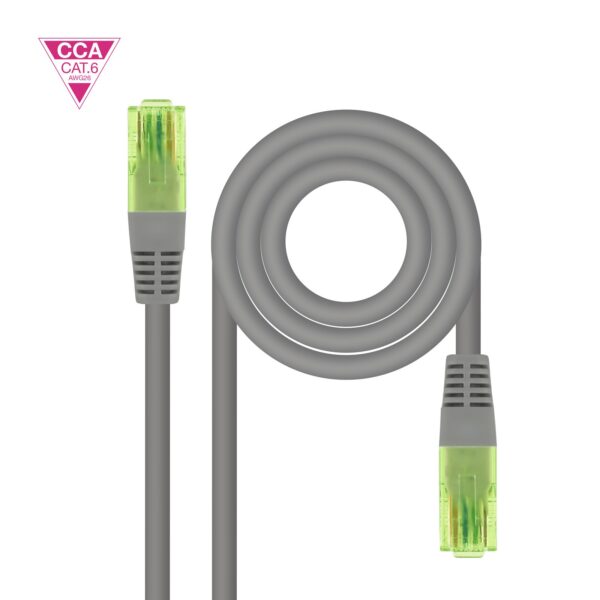 CABLE RED LATIGUILLO CAT.6 UTP AWG26 CCA 25 CM  10.20.1400-L25 NANOCABLE