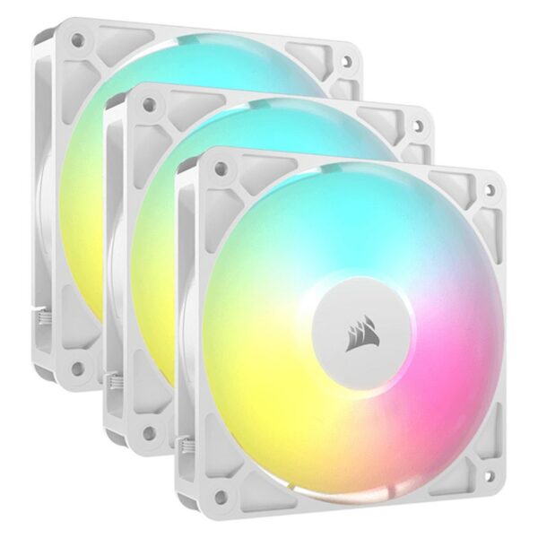 VENTILADOR CAJA ADICIONAL 12X12 CORSAIR RS120 ARGB WHITE TRIPLE PACK