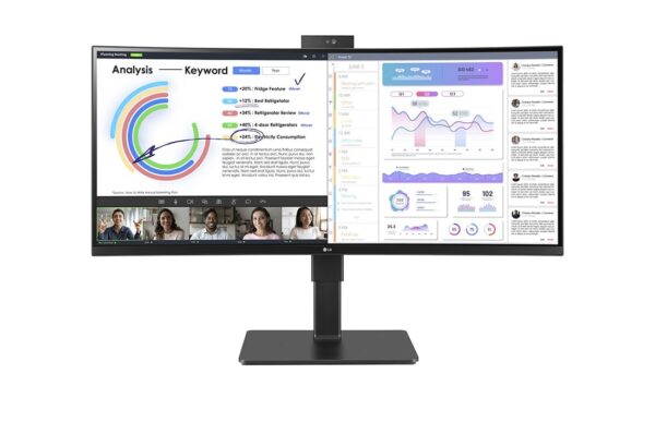 MONITOR 34 LG PROFESIONAL 34BQ77QC-B ULTRAPANORAMICO CURVO WQHD WEB CAM MM NEGRO
