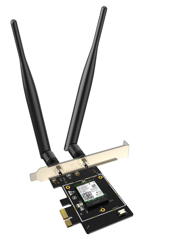 TARJETA INALAMBRICA PCIE TENDA E33 WIFI6E AX5400 BT 2ANT. EXTERNA