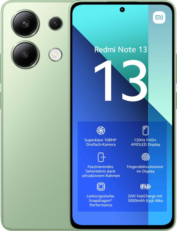 TELEFONO XIAOMI REDMI NOTE 13 P6.67 6GB 128GB VERDE MZB0G66EU
