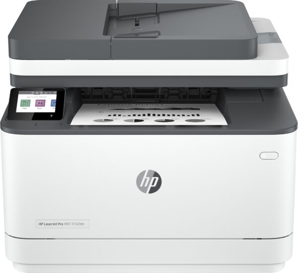 IMPRESORA HP LASERJET PRO MONOCROMO MFP 3102FDN LAN DUPLEX FAX BLANCA