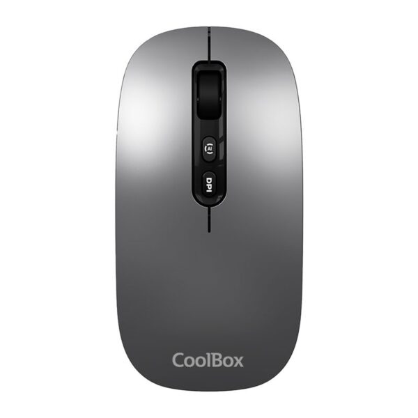 RATON COOLBOX INALAMBRICO W02 IA GRIS RECARGABLE TIPO-C MULTIDISPOSITIVO USB