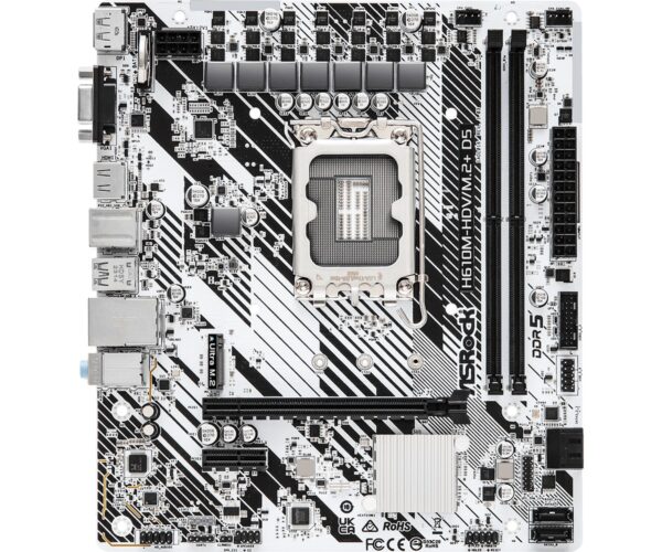 PB S1700 ASROCK H610M-HDV/M.2+ D5 2DDR5 PCIE4 LAN 4SATA3 M2 HDMI DP VGA MATX