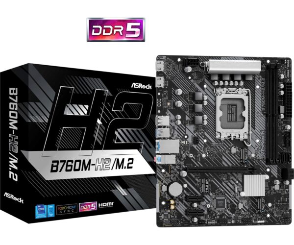 PB S1700 ASROCK B760M-H M.2 2DDR5 PCIE4 LAN 4SATA3 HDMI DP MATX